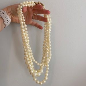 J. Crew layered pearl necklace